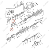 Cặp trục bánh răng quả dứa và vòng răng mặt trời số tự động 3EB-21-23041