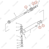 Bộ phớt xi lanh lái dọc 3EB-64-05020 (kit)