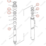 Bộ gioăng phớt xi lanh nâng 3EB-64-05070 (Kit) (2T2L)