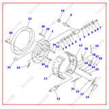 Cụm phanh phải 3FD-30-22501 (SN: 40306-43891)