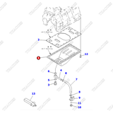 Đáy các te 6202-23-5121, 6202-23-5120