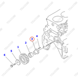 Trục bánh răng trung gian 6204-31-6331, 6204-31-6330