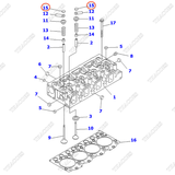 Nắp đuôi xupap 6204-41-4550 (8 cái)
