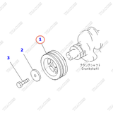 Puly đầu trục cơ 6204-33-1510