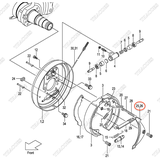 Thanh khoá bulong tăng phanh bánh phải 23653-72142