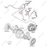 (MT) Ống dầu phanh trái 22N45-42801