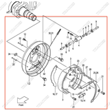 Cụm phanh trái 22N93-70201