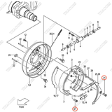 Lò xo hãm guốc phanh 234A3-72101