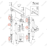 (VM2N4, VM2N5) (K2 902) Bộ gioăng phớt B-3050A-00093 (INC.5-9)