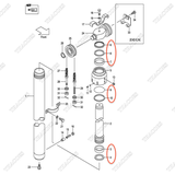 (35/40) Bộ phớt xi lanh 228C0-59801 (trước) (Inc 3,4,6-10)