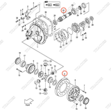 Bộ trục bánh răng quả dứa và vòng răng mặt trời 124T3-50501