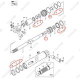 Bộ phớt xi lanh 243A8-52401 (Inc 7-10,12-14,16-18)