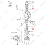 (OBT) Bộ gioăng sửa van lái 524W2-42671
