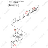 (Ngăn nghiêng) Bộ gioăng B-2101A-40002 (Inc 6,7,11,15)