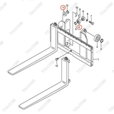 (VM43A(3.5T,4T)) Vòng bi nâng ngang 22198-22341 (OD 91,5) (số 11 2c số 4 2c)