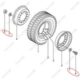 Bộ bulong ghép la zăng 534F3-82001, 02011-00012, 01400-00012 (650-10)
