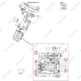 (K1 901) Bộ gioăng phớt van lái 22N54-10342