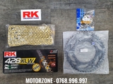 Nhông sên dĩa Yamaha MT15 - Sên RK 428 KLW O-Ring vàng (Gold)