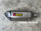 Pô Akrapovic nắp carbon lục giác ngắn - Lon mập