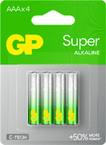 Pin Tiểu GP Super Alkaline AAA GP24A-2GSBC4 (Pin Kiềm Vỉ 4 Viên)