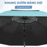 [NEW] Ô - Dù Bamboo Công Thái Học B98 Pro Max 2m4 Điều Chỉnh 360°