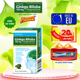 [HỘP 30 VIÊN] Viên uống bổ não Vitaday Ginkgo Biloba 120mg + Magnesium - Nhập Khẩu chính hãng