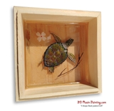 Lovely sea turtle resin painting in the wooden box resin art, 3d painting