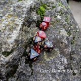 Blood Ruby DnD Dice Set, Polyhedral dice, D&D dice