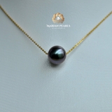 Dây Xuyên Tâm Ngọc trai Tahiti Ánh Tím
