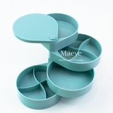 Hộp xoay 4 tầng hình giọt nước - xanh