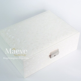 Hộp khoá gương tròn - trắng