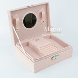 Hộp khoá gương tròn - hồng