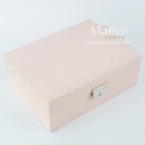 Hộp khoá gương tròn - hồng