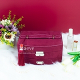 Hộp nhung hình cánh quạt - đỏ rượu