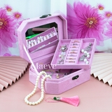 Hộp bát giác 2 tầng - hồng