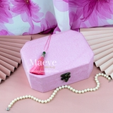 Hộp bát giác 2 tầng - hồng