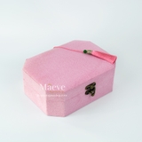 Hộp bát giác 2 tầng - hồng