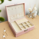 Hộp khoá chữ nhật 2 tầng - hồng