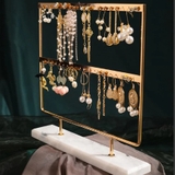 Giá treo 2 hàng đá cẩm thạch - trắng