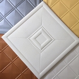 Xốp dán tường giả da - #mẫup3 #Mầutrắng