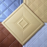 Xốp dán tường giả da - #mẫup3 #Mầuvàng