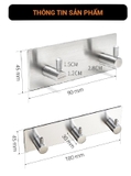 Móc áo dán tường inox 304 Mã MA43 (loại 3)