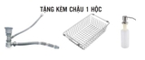 Chậu Rửa Chén Đá 1 Ngăn Đen Australia 6146DT