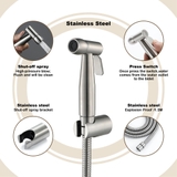 VÒI XỊT TOILET INOX 304 TĂNG ÁP LANKA