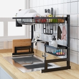 Kệ để chén bát sơn tỉnh điện màu đen loại dày cở 85cm