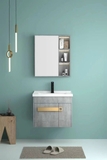 Tủ lavabo gỗ kháng nước vân mây màu xám LANKA