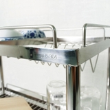 Kệ úp chén bát 2 tầng inox 304 mã KC01
