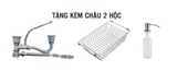 Chậu Rửa Chén Đá Australia 2 Hộc T9050-F02 XÁM