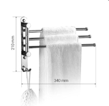 Kệ treo khăn Inox 304 cao cấp MK50 - Thanh treo khăn nhà tắm đa năng xoay 180 độ