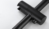 Bộ Sen Cây Tắm, Sen Tắm Đứng Nóng Lạnh Nút Nhấn Dạng Phím Đàn inox 304 Sơn Tỉnh Điện Màu Đen mã SC18